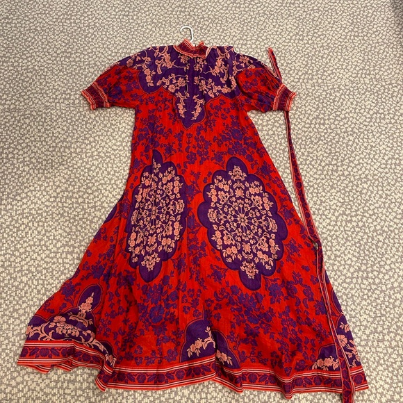 - Zimmerman Raie Floral-print puff-sleeve Ramie Dress - Picture 5 of 5